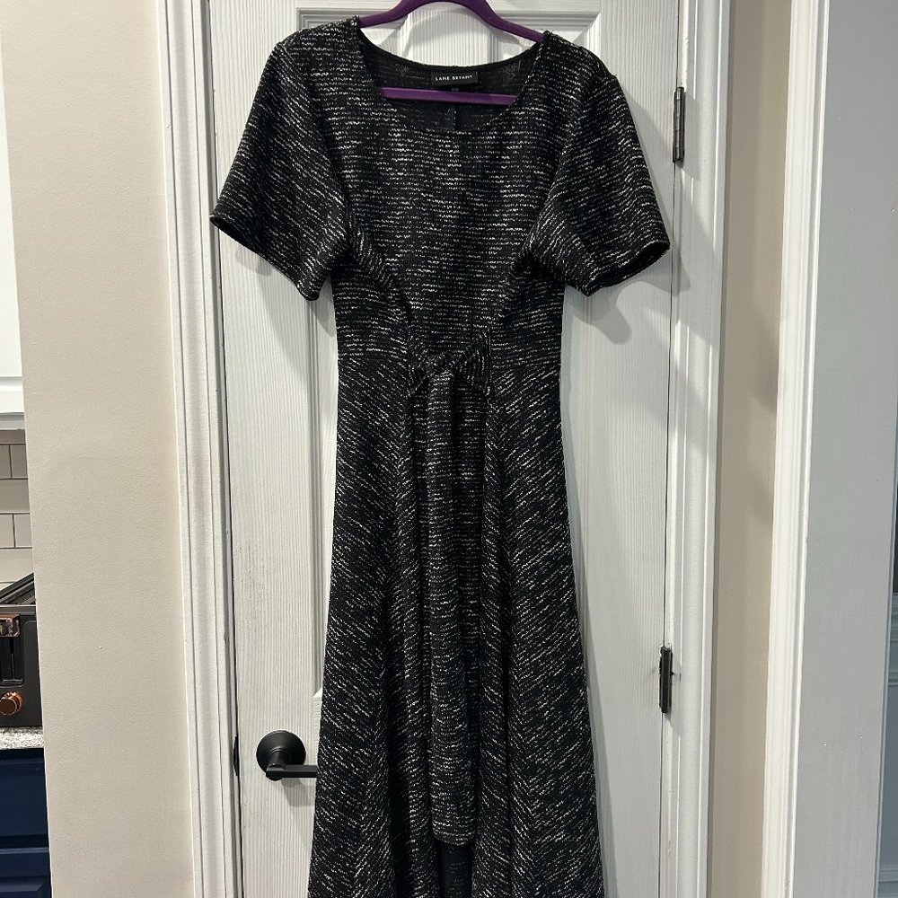 Lane Bryant black sweater short-sleeved dress (size 18/20)